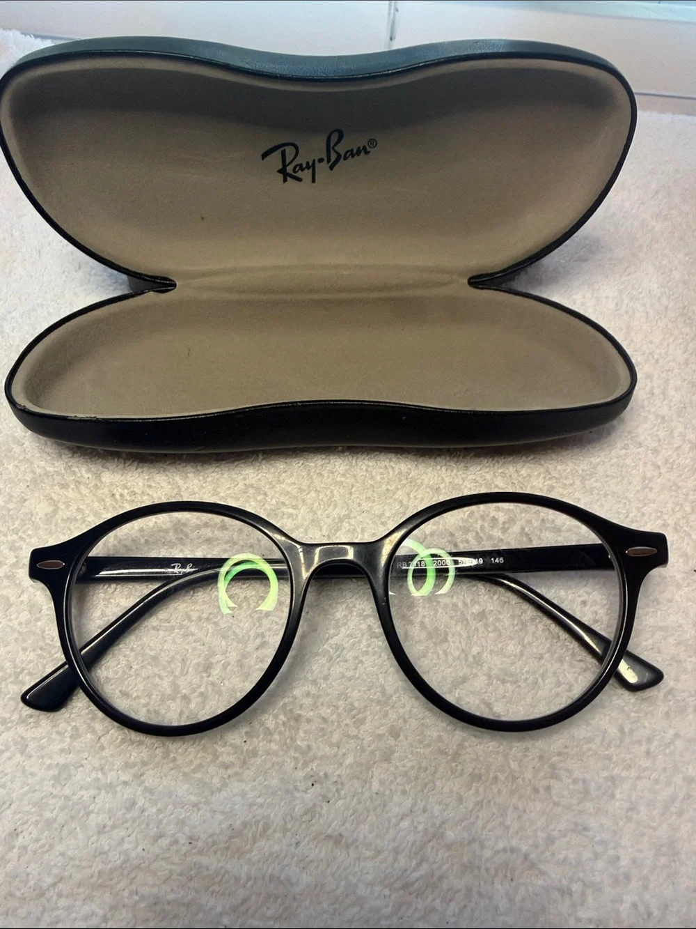 Ray-Ban RB7118 2000 Unisex Black Sunglasses Frames w/ Case